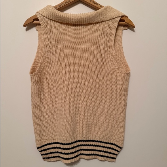 Evereve Cream Knit Collared Sweater - Picture 4 of 8